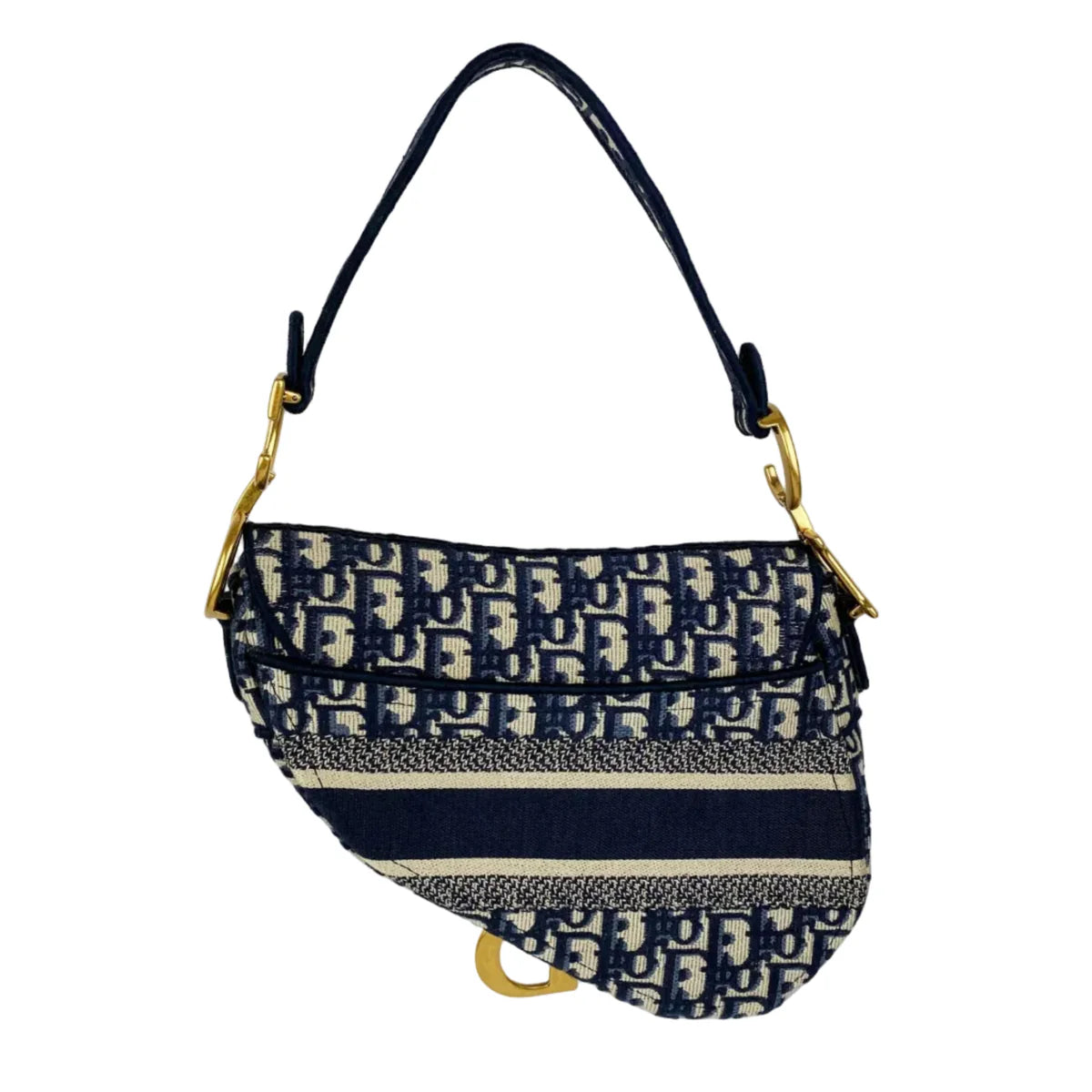OUVALIA Luxury Edit | Dior Saddle Bag Blue Dior Oblique Embroidery