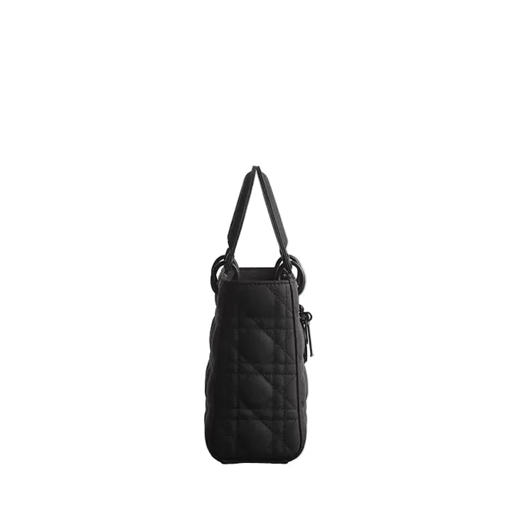 OUVALIA Luxury Edit | Christian Dior Small bag Completely Matte Black Calfskin With a Cannage Pattern