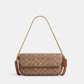OUVALIA Luxury Edit | Coach Brook Flap Chain Bag In Signature Canvas