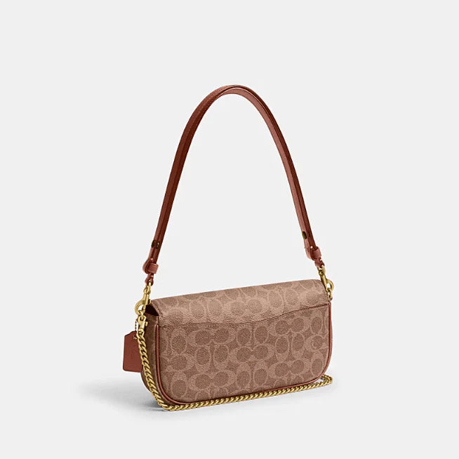 OUVALIA Luxury Edit | Coach Brook Flap Chain Bag In Signature Canvas