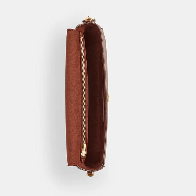 OUVALIA Luxury Edit | Coach Brook Flap Chain Bag In Signature Canvas