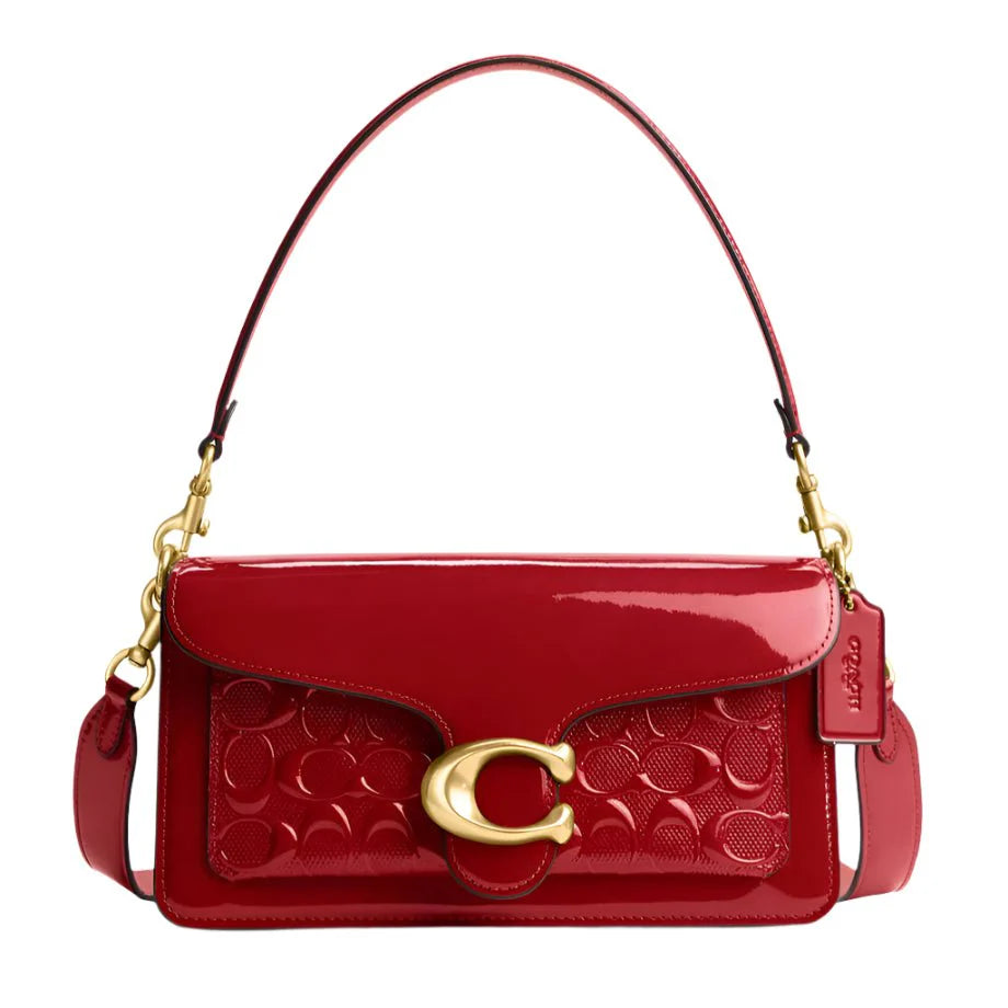 OUVALIA Luxury Edit | Coach Red Tabby Shoulder Bag 26 - Signature Leather