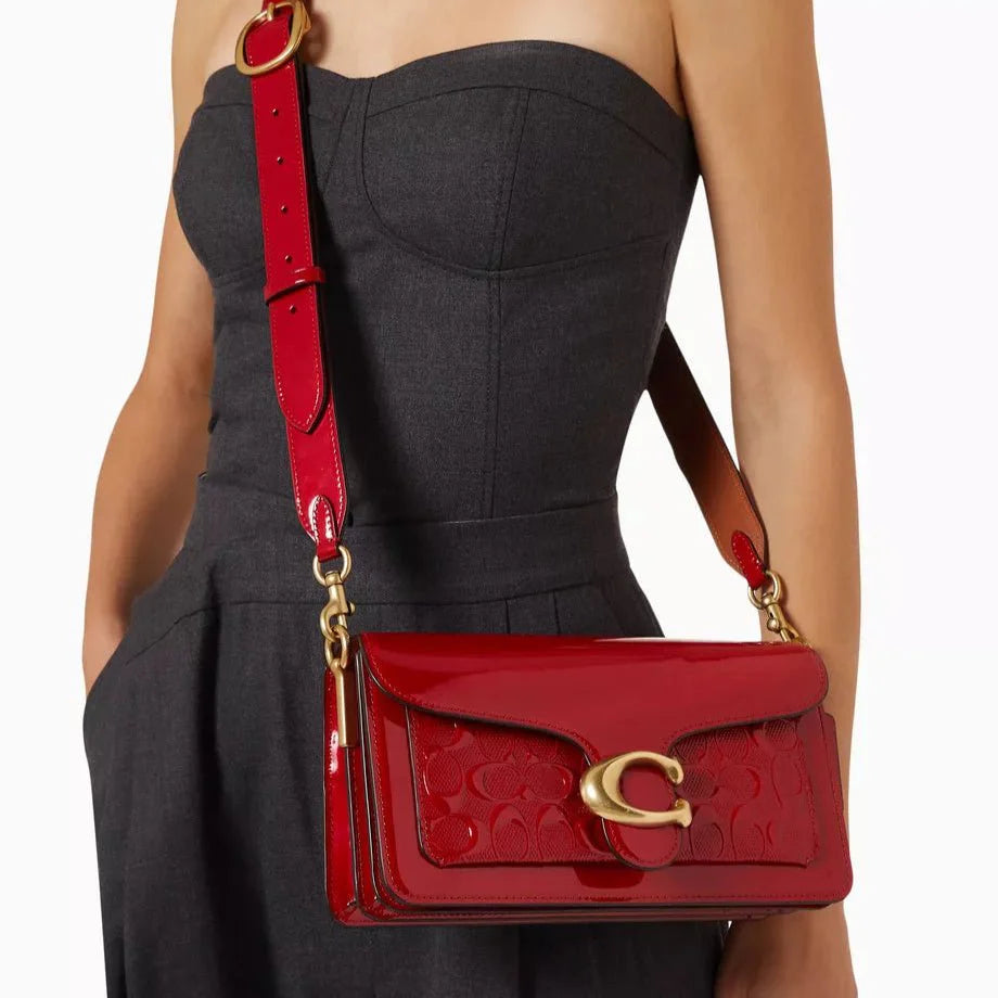 OUVALIA Luxury Edit | Coach Red Tabby Shoulder Bag 26 - Signature Leather