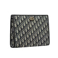 OUVALIA Luxury Edit | Dior Medium 30 Montaigne Pouch Blue Oblique Jacquard