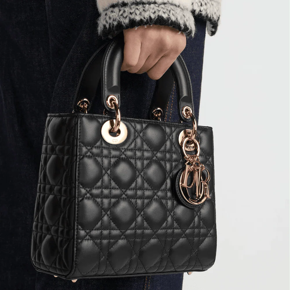 OUVALIA Luxury Edit | Dior Small Lady My ABCDior Bag Black Cannage Lambskin