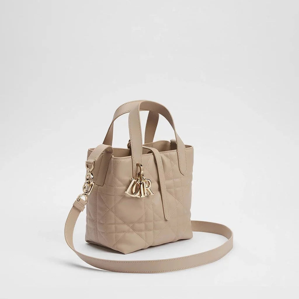 OUVALIA Luxury Edit | Dior Small Toujours Vertical Tote Bag Powder Beige Macrocannage Calfskin