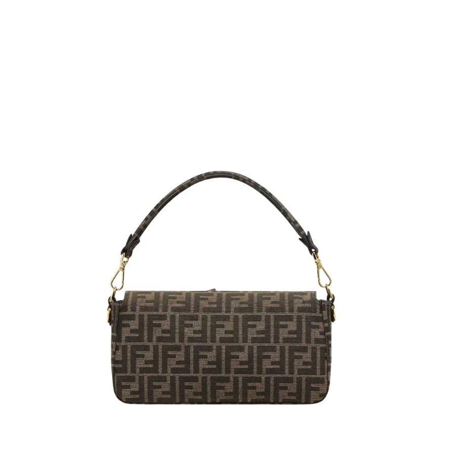 OUVALIA Luxury Edit | Fendi Brown Zucca FF Multi Pocket Baguette Bag