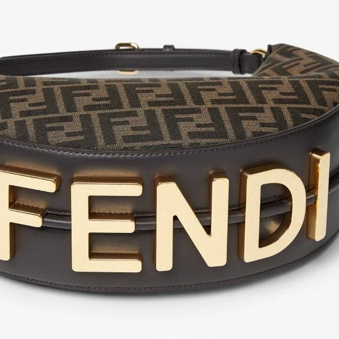 OUVALIA Luxury Edit | Fendi Graphy Brown FF Fabric Bag
