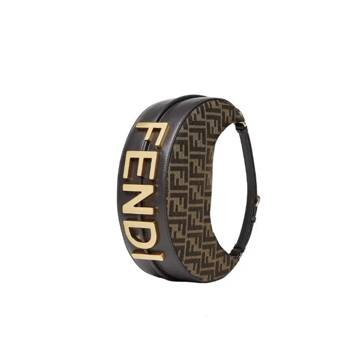 OUVALIA Luxury Edit | Fendi Graphy Brown FF Fabric Bag