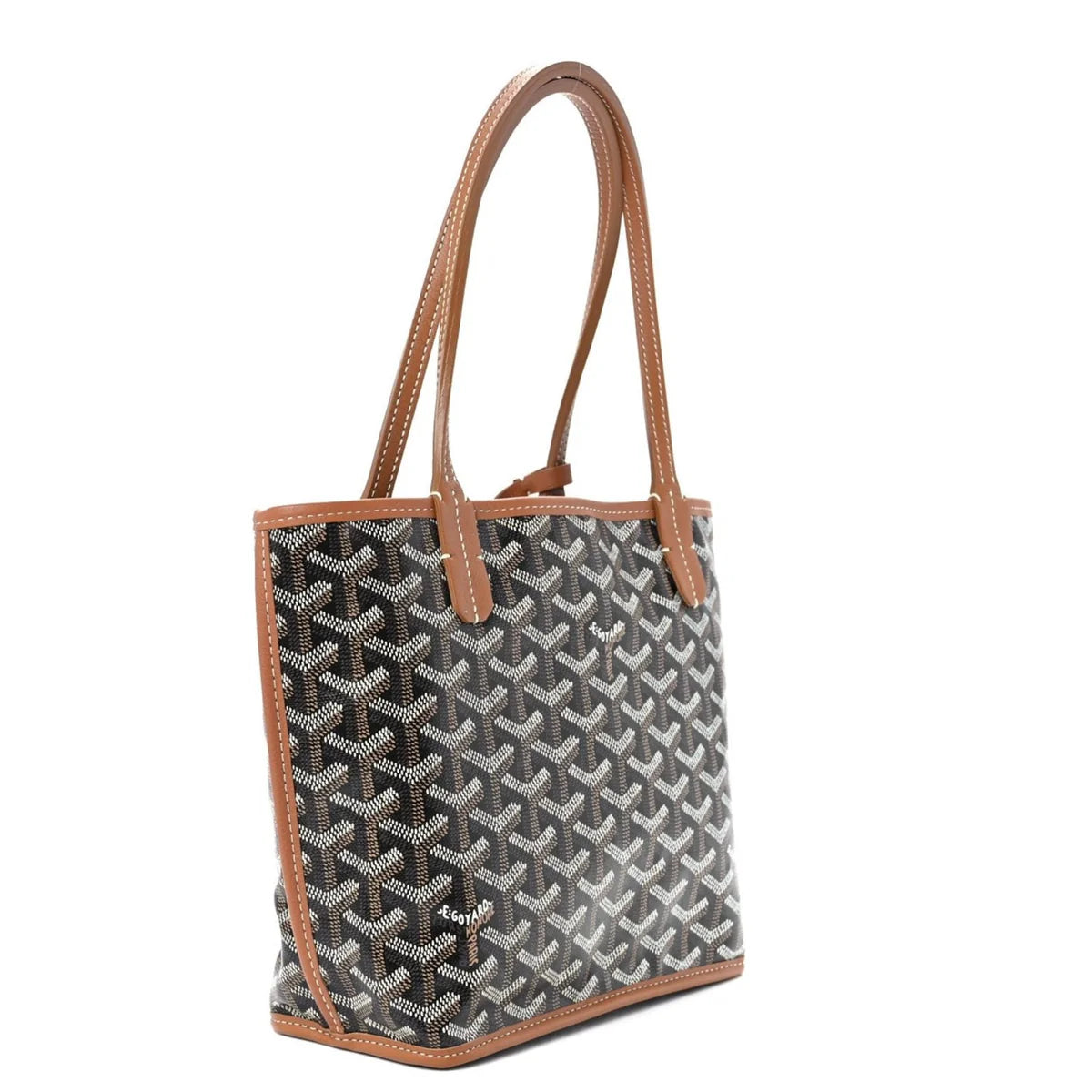 OUVALIA Luxury Edit | Goyard Goyardine Black Gold Anjou Small Reversible