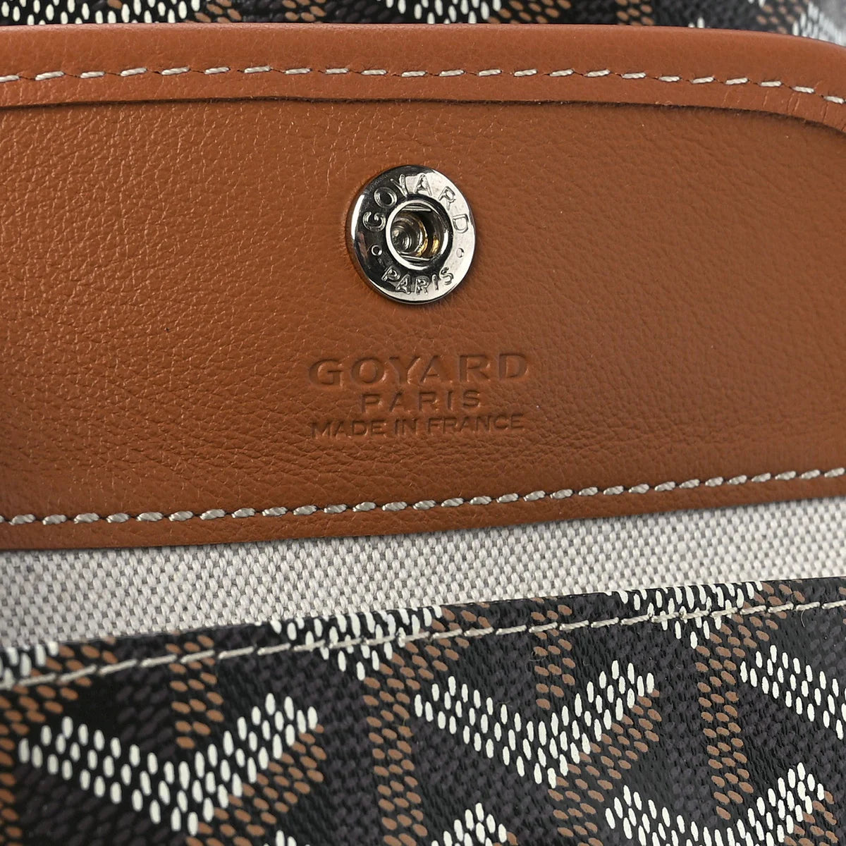 OUVALIA Luxury Edit | Goyard Goyardine Black Gold Anjou Small Reversible