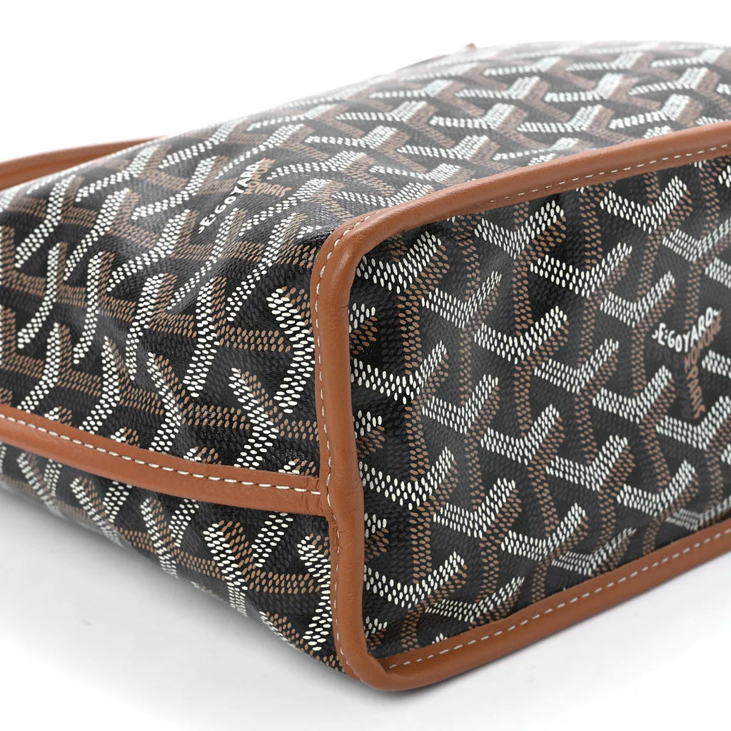 OUVALIA Luxury Edit | Goyard Goyardine Black Gold Anjou Small Reversible