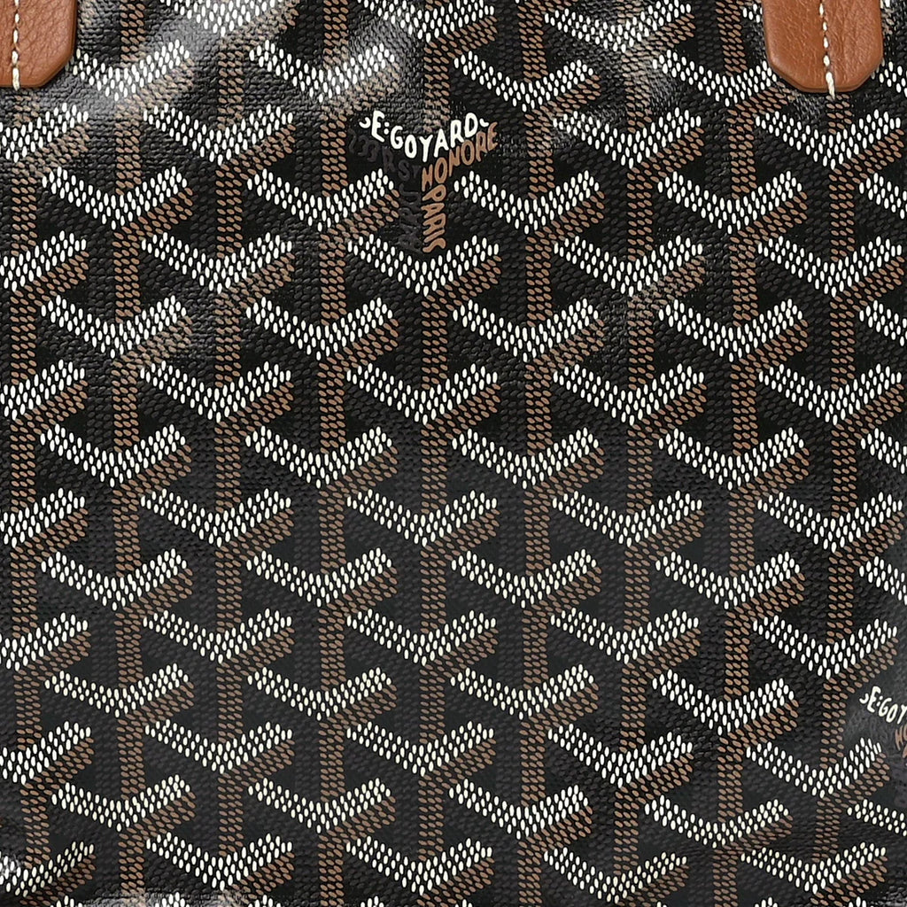 OUVALIA Luxury Edit | Goyard Goyardine Black Gold Anjou Small Reversible