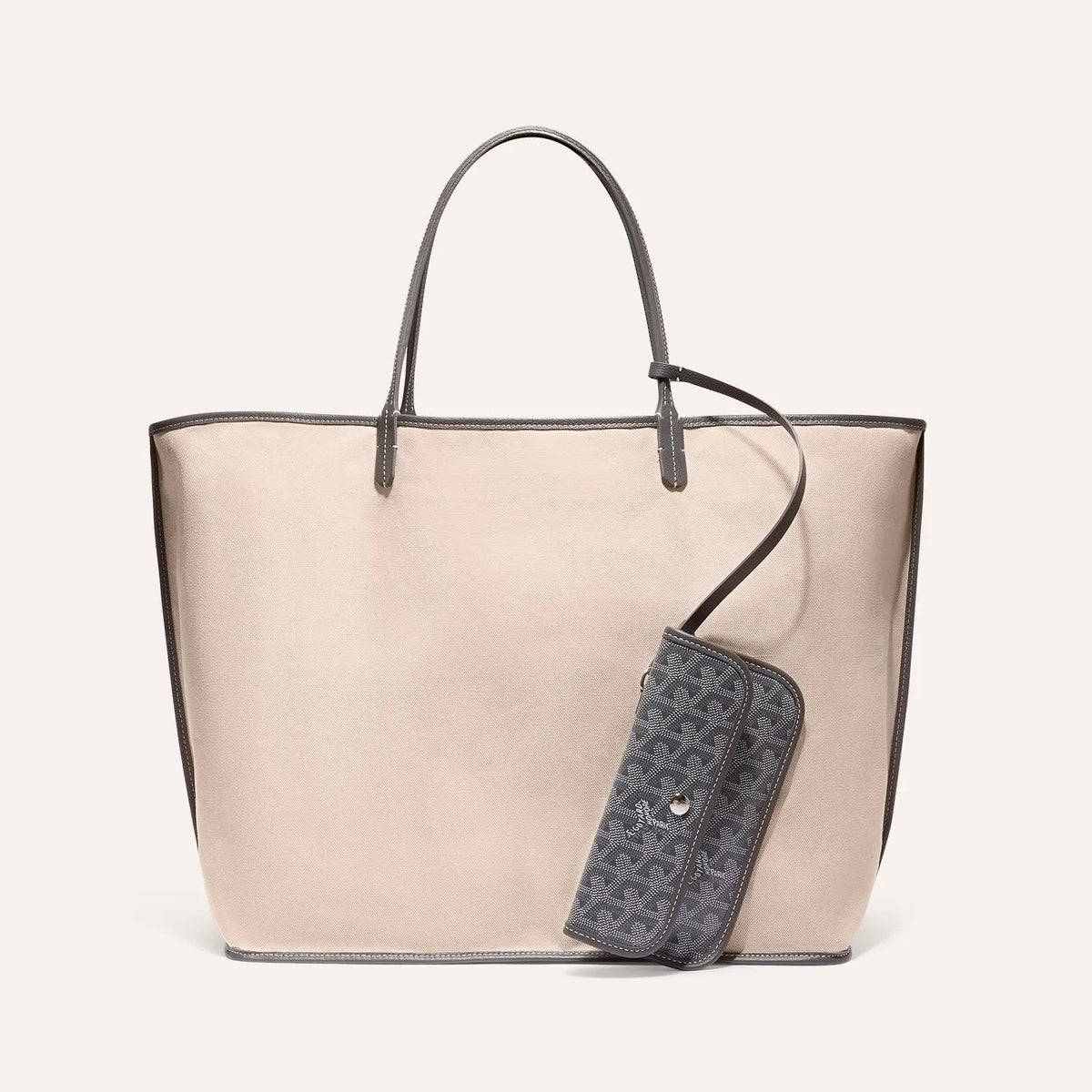 OUVALIA Luxury Edit | Goyard Saint Louis MM Bag Tote With Pochette Grey