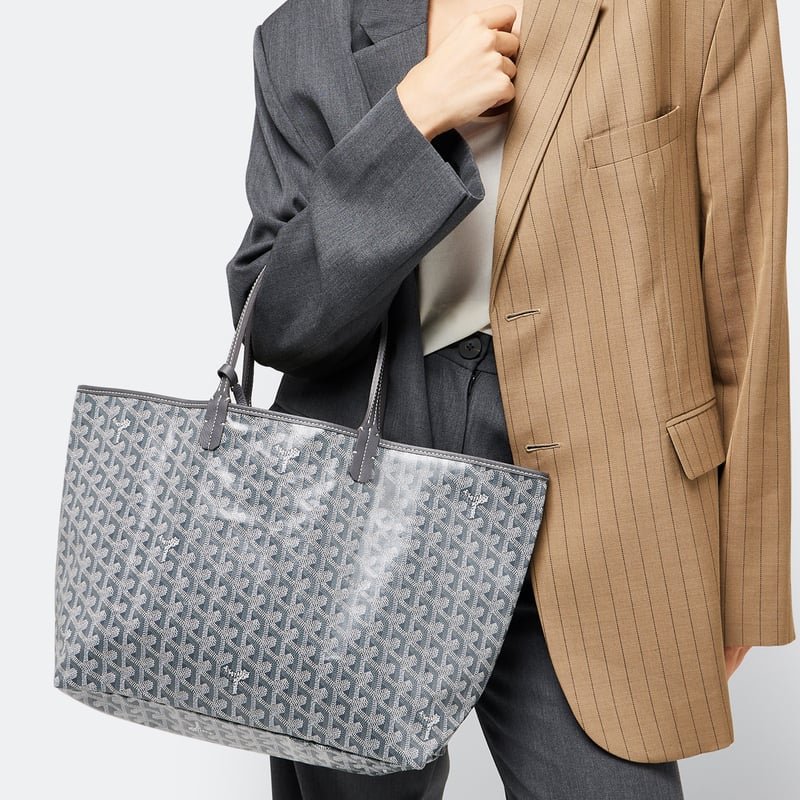 OUVALIA Luxury Edit | Goyard Saint Louis MM Bag Tote With Pochette Grey