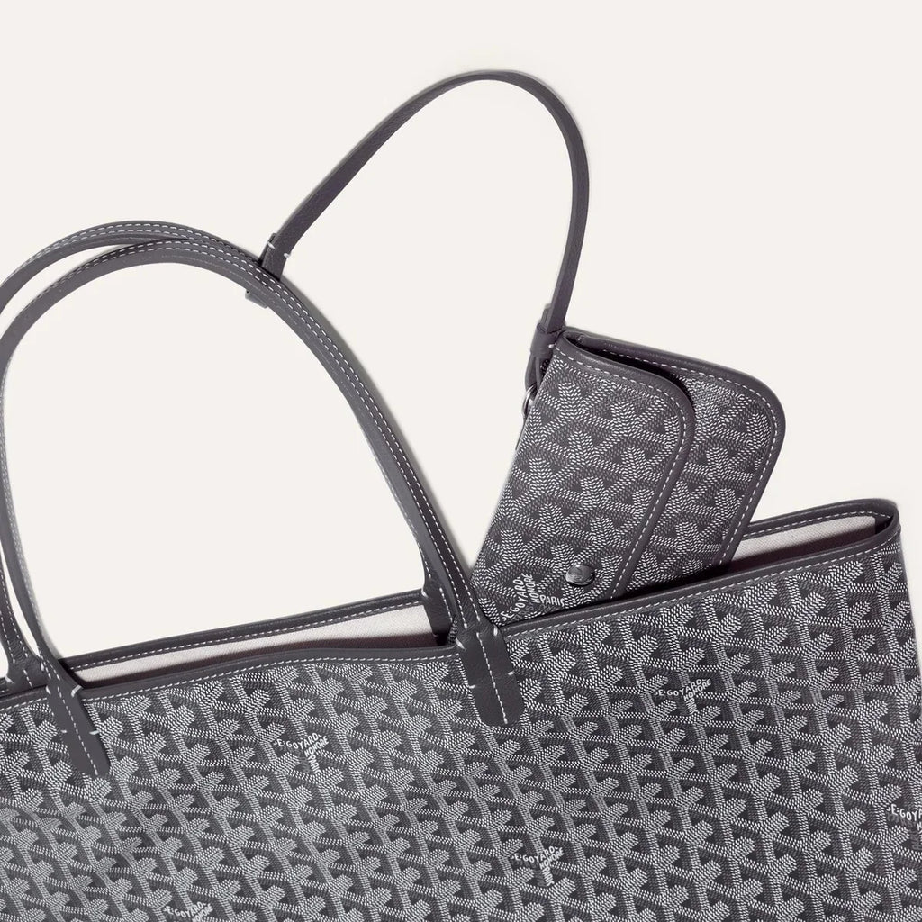 OUVALIA Luxury Edit | Goyard Saint Louis MM Bag Tote With Pochette Grey