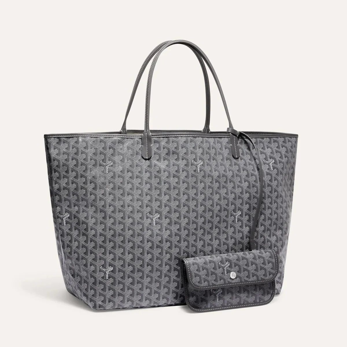 OUVALIA Luxury Edit | Goyard Saint Louis MM Bag Tote With Pochette Grey