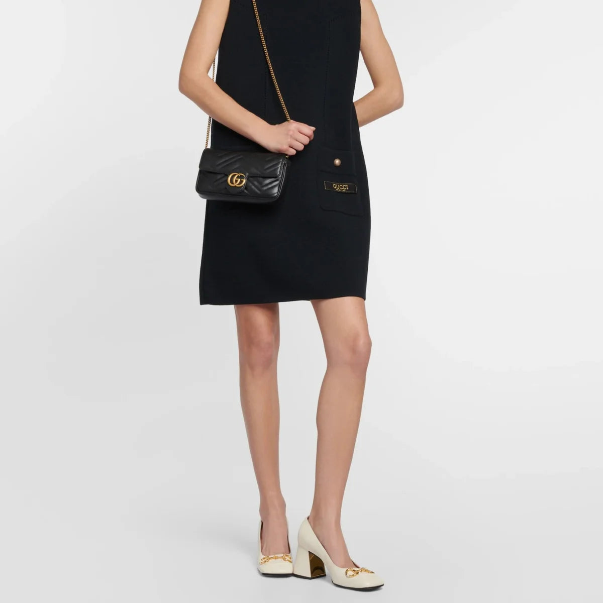 OUVALIA Luxury Edit | Gucci GG Marmont Leather Wallet On Chain