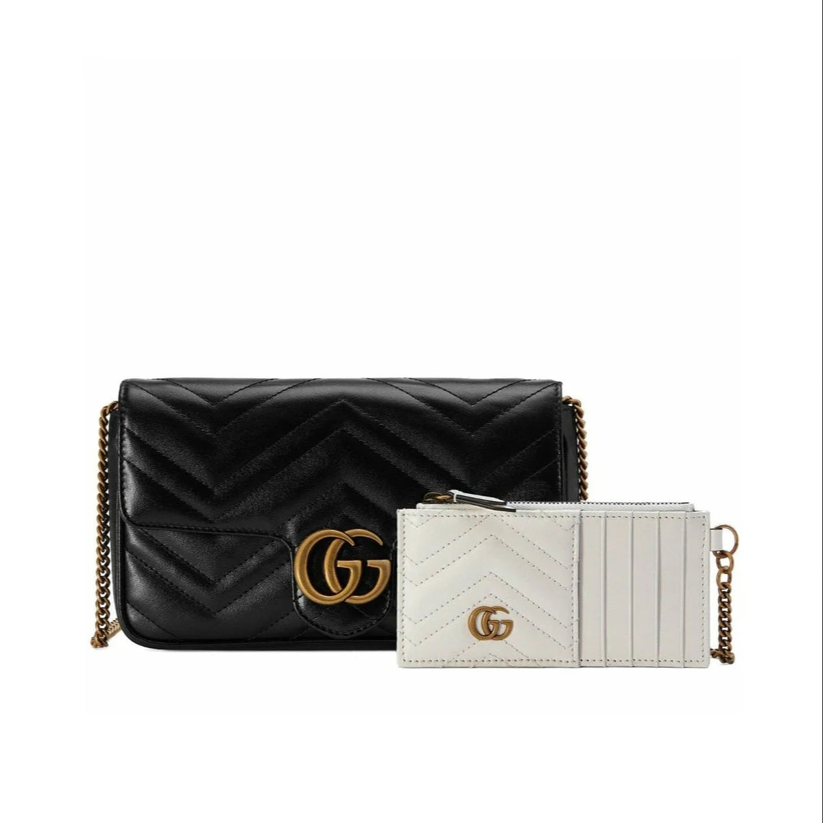 OUVALIA Luxury Edit | Gucci GG Marmont Leather Wallet On Chain