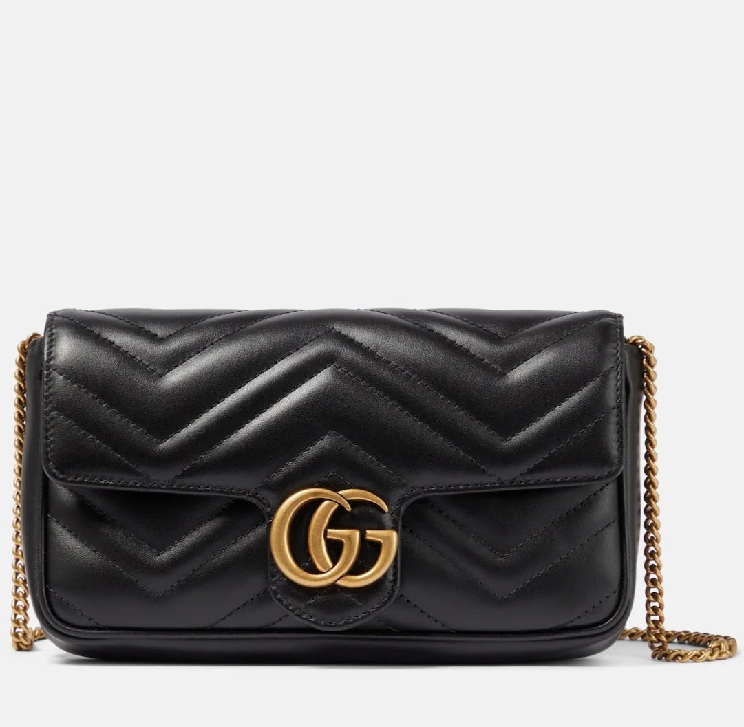 OUVALIA Luxury Edit | Gucci GG Marmont Leather Wallet On Chain
