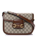OUVALIA Luxury Edit | Gucci GG Supreme Monogram Horsebit 1955 Shoulder Bag Beige Brown Sugar