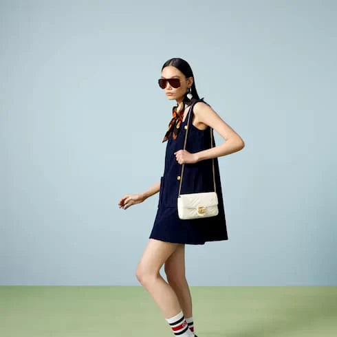 OUVALIA Luxury Edit | Gucci Marmont Mini Bag White Leather