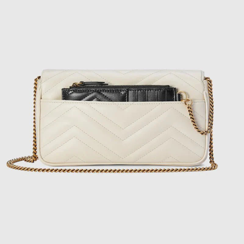 OUVALIA Luxury Edit | Gucci Marmont Mini Bag White Leather