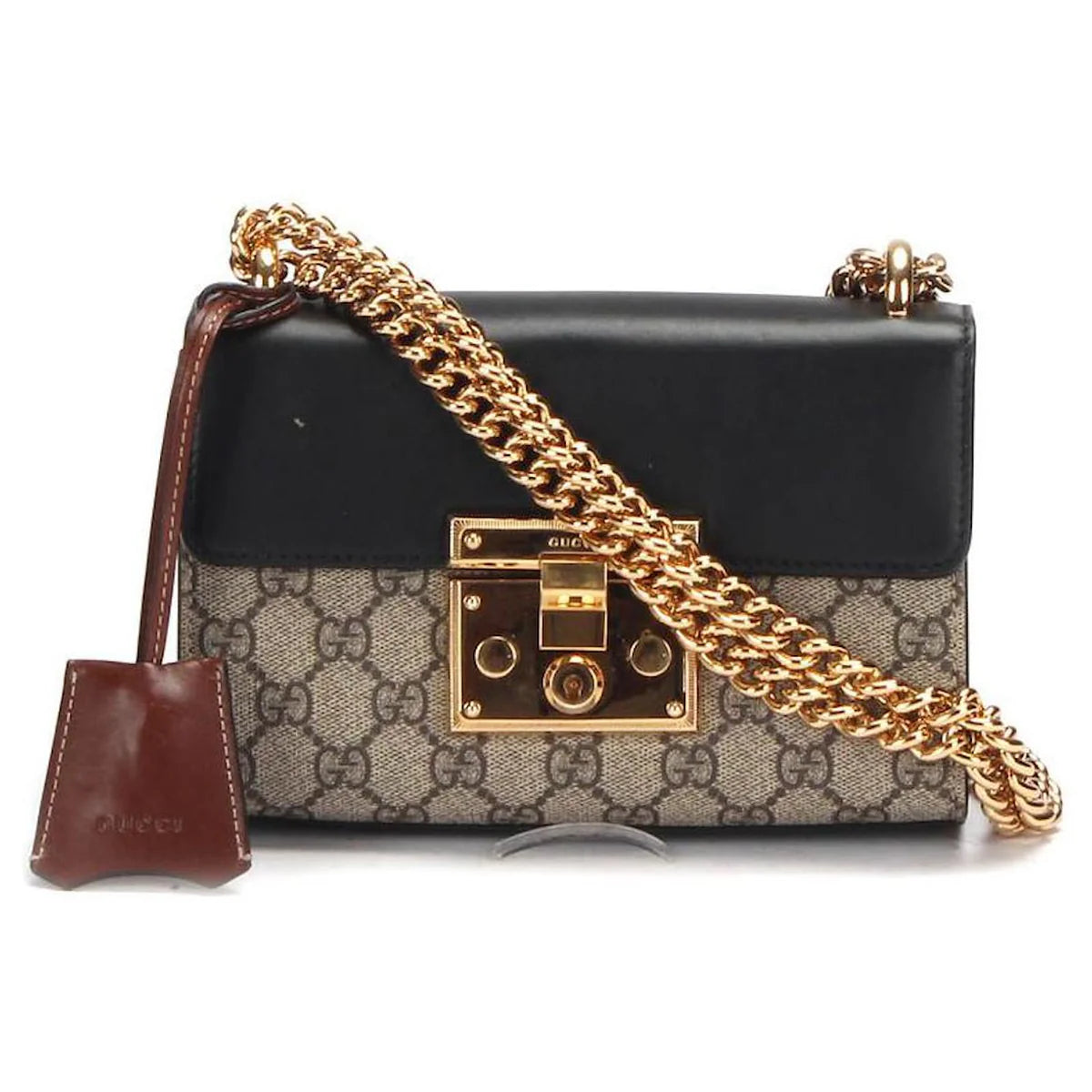 OUVALIA Luxury Edit | Gucci Padlock Shoulder Bag Gg Coated Canvas and Leather Small