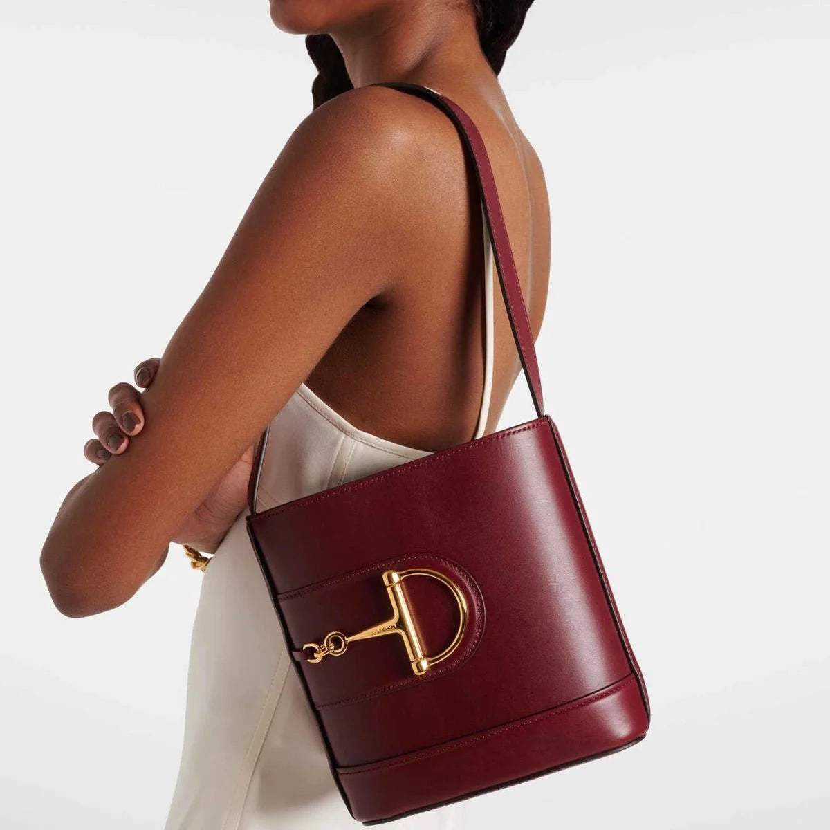 OUVALIA Luxury Edit | Gucci Small Leather Bucket Bag