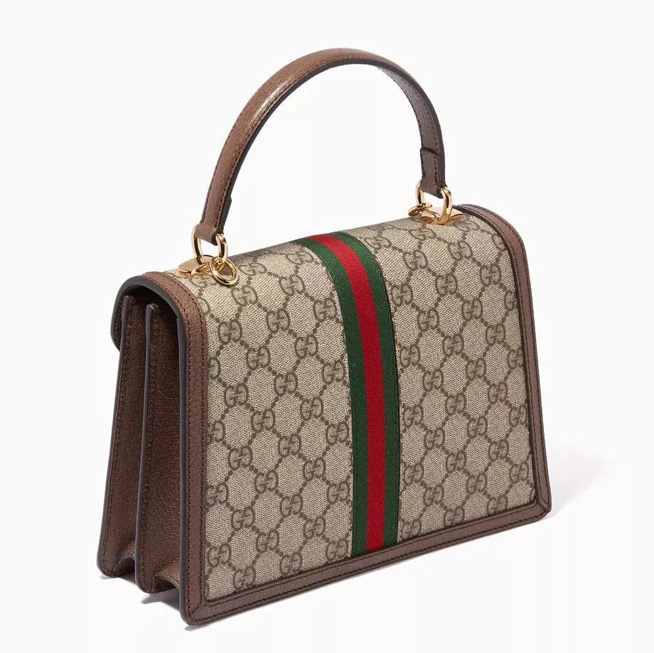 OUVALIA Luxury Edit | Gucci Small Ophidia Top Handle Bag In GG Supreme
