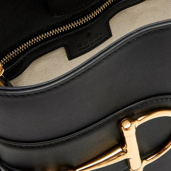 OUVALIA Luxury Edit | Gucci Women's Black Mini Leather Bucket Bag