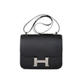 OUVALIA Luxury Edit | Hermès Bag Constance 24 Black Epsom Palladium
