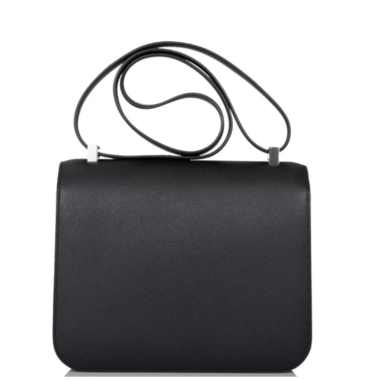 OUVALIA Luxury Edit | Hermès Bag Constance 24 Black Epsom Palladium