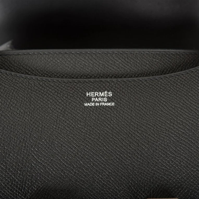OUVALIA Luxury Edit | Hermès Bag Constance 24 Black Epsom Palladium