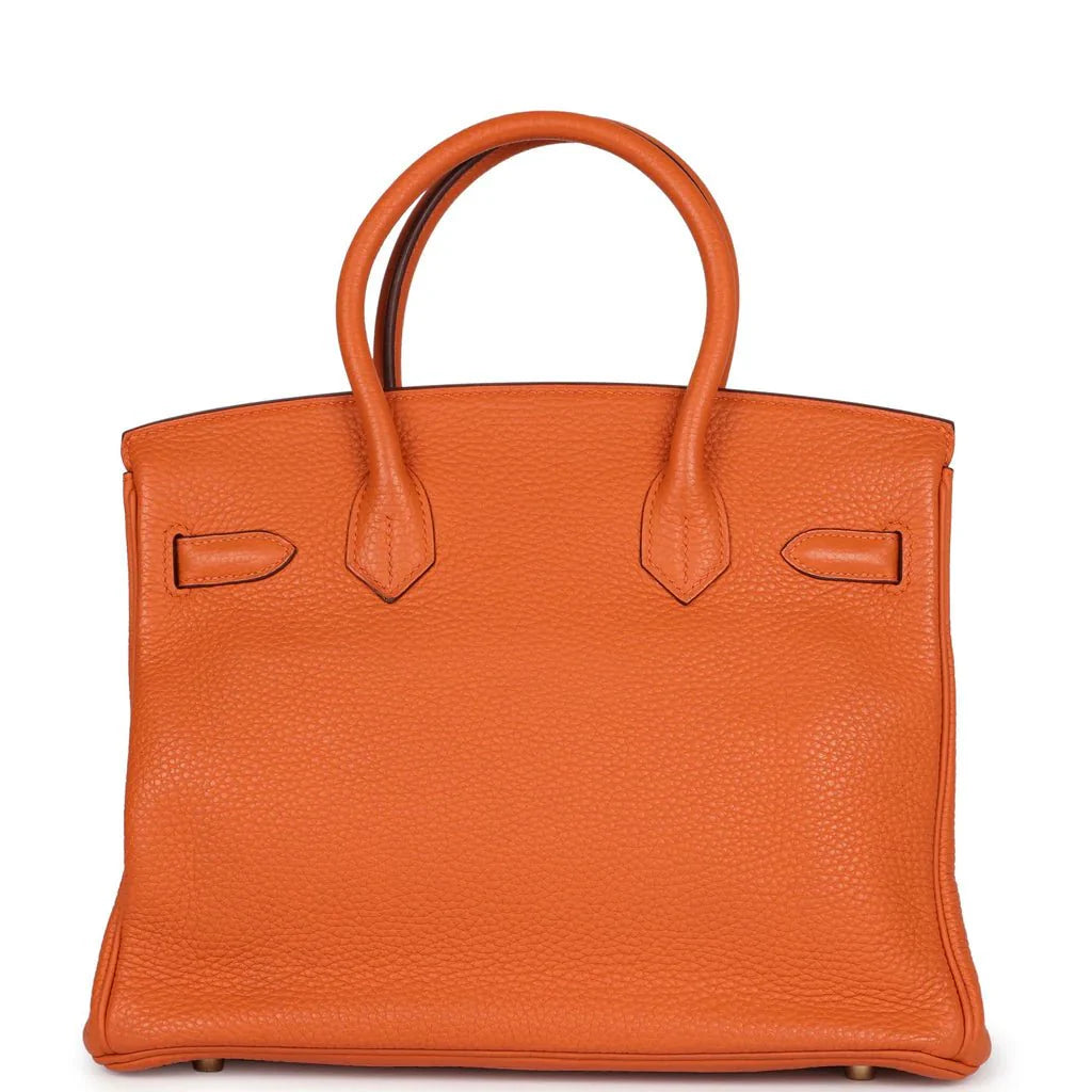 OUVALIA Luxury Edit | Hermès Birkin 35 cm Handbag in Orange Togo Leather