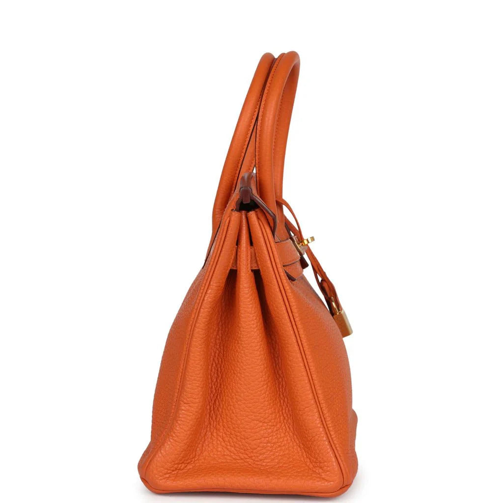 OUVALIA Luxury Edit | Hermès Birkin 35 cm Handbag in Orange Togo Leather