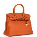 OUVALIA Luxury Edit | Hermès Birkin 35 cm Handbag in Orange Togo Leather