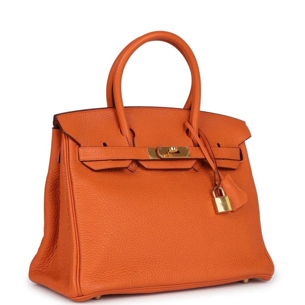 OUVALIA Luxury Edit | Hermès Birkin 35 cm Handbag in Orange Togo Leather