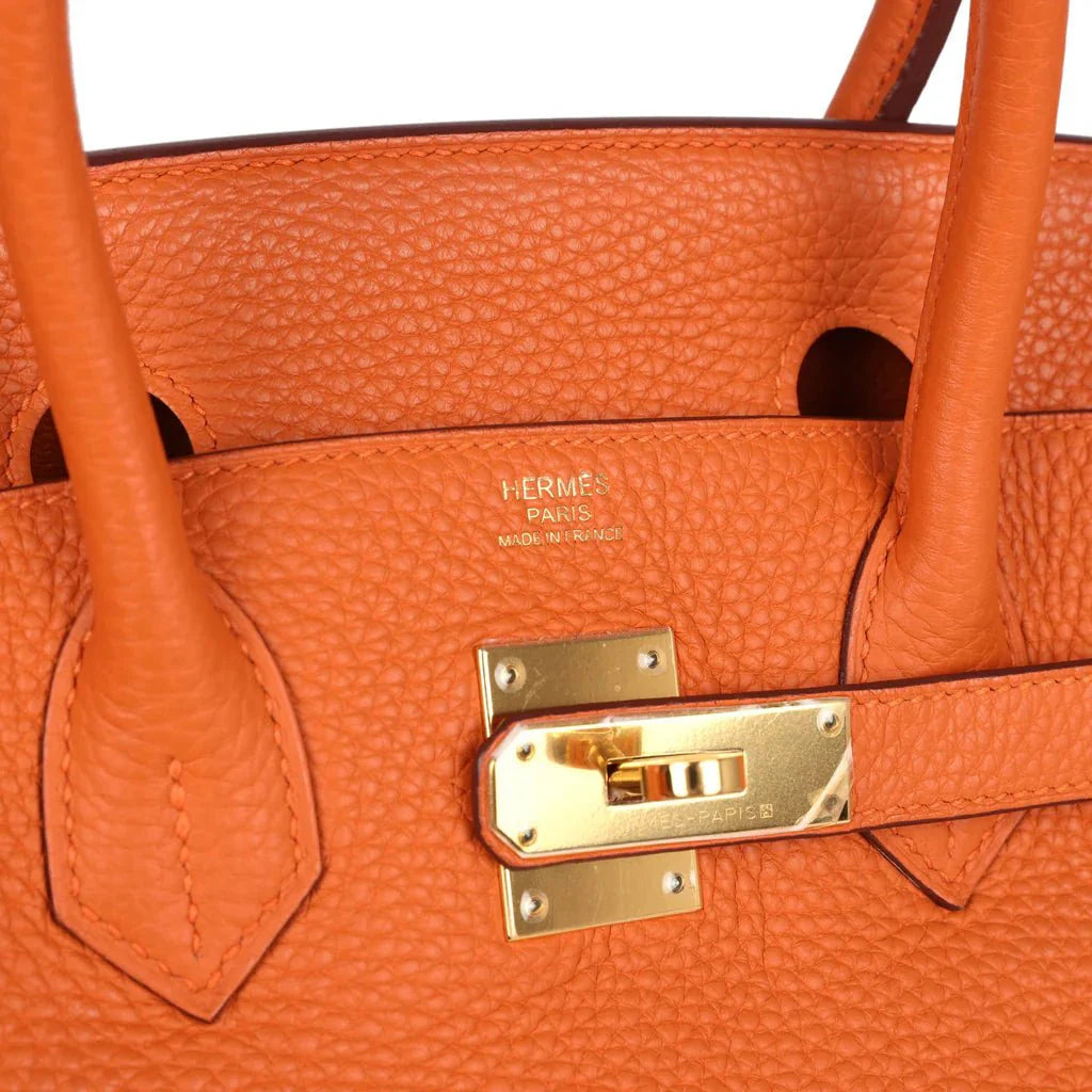 OUVALIA Luxury Edit | Hermès Birkin 35 cm Handbag in Orange Togo Leather