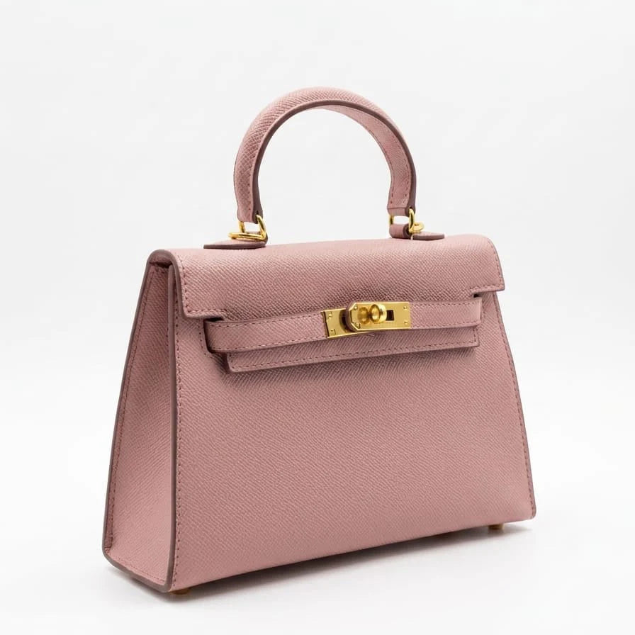 OUVALIA Luxury Edit | Hermès Mini Kelly Pink Bag Gold Metal