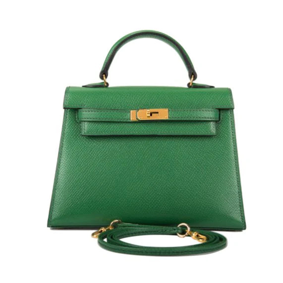 OUVALIA Luxury Edit | Hermès Kelly Mini Shoulder Green Bag