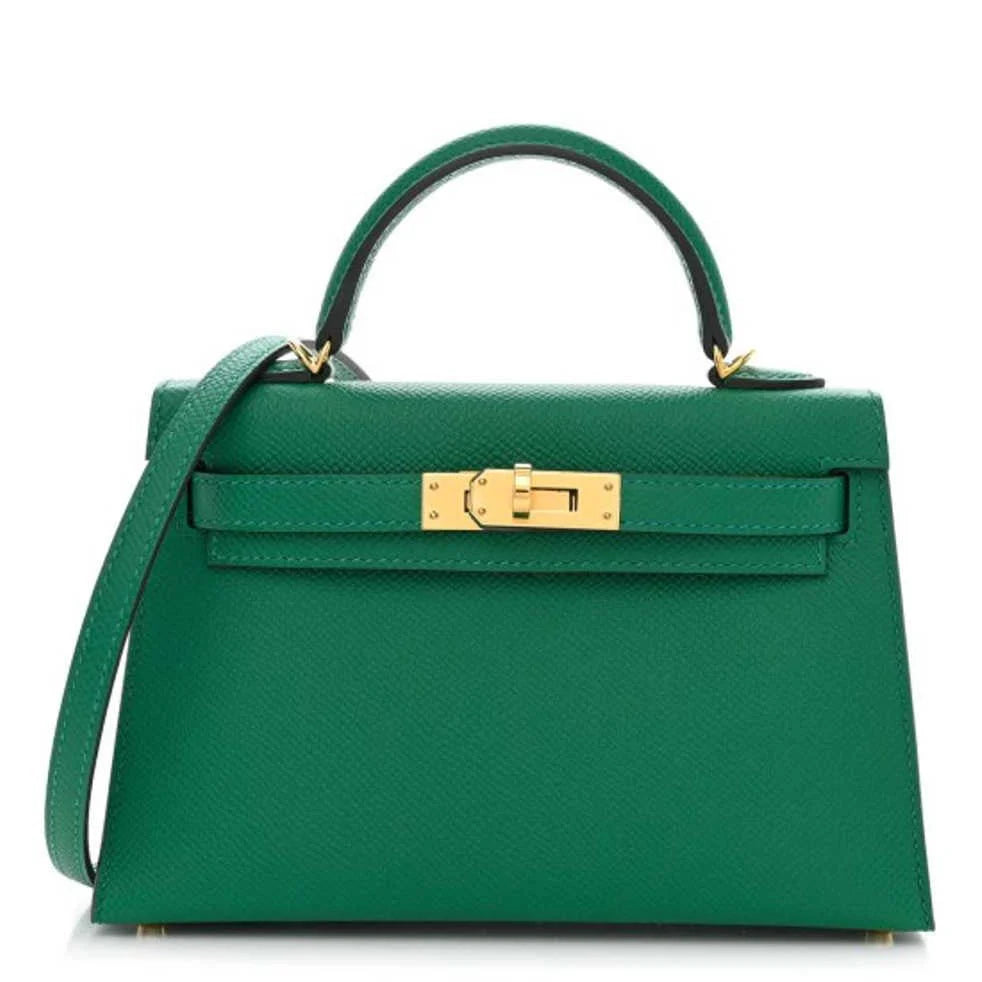 OUVALIA Luxury Edit | Hermès Kelly Mini Shoulder Green Bag