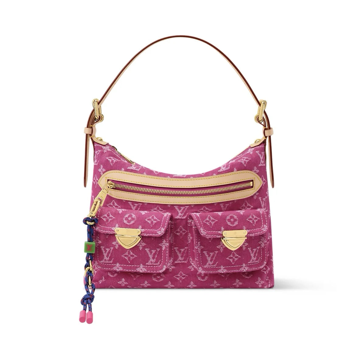 OUVALIA Luxury Edit | Louis Vuitton Monogram Baggy Pink Denim Shoulder Bag