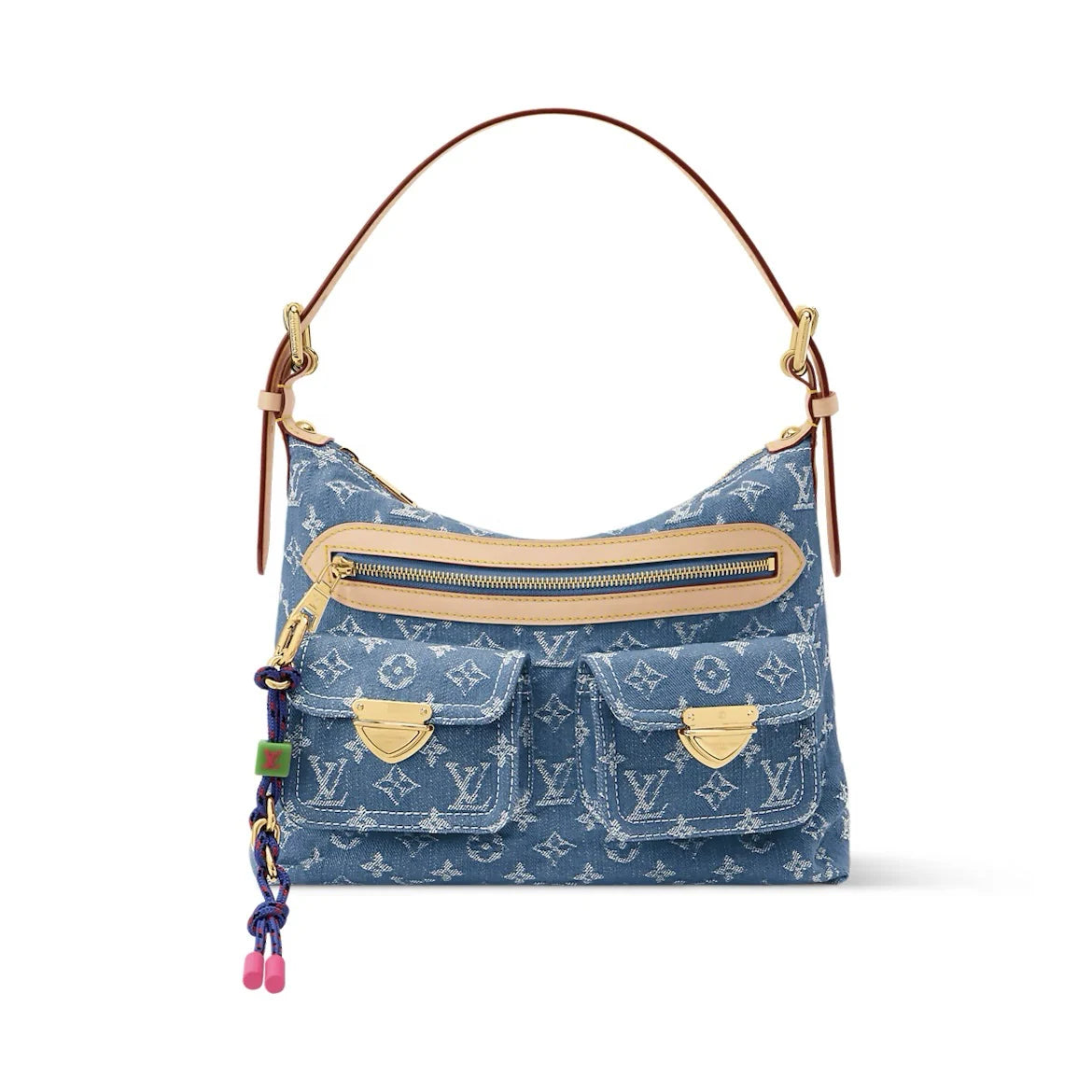 OUVALIA Luxury Edit | Louis Vuitton Monogram Baggy Bleu Denim Shoulder Bag