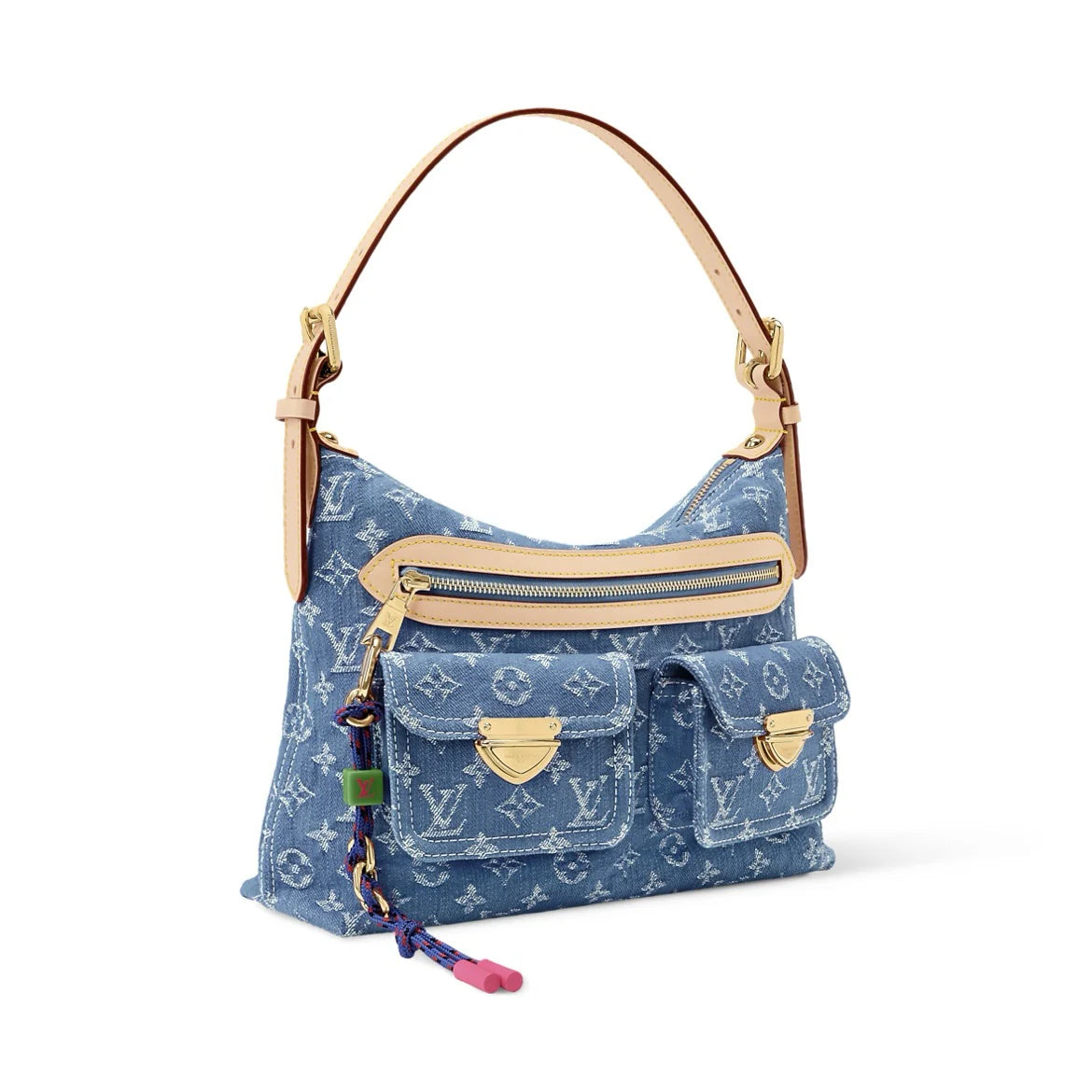 OUVALIA Luxury Edit | Louis Vuitton Monogram Baggy Bleu Denim Shoulder Bag