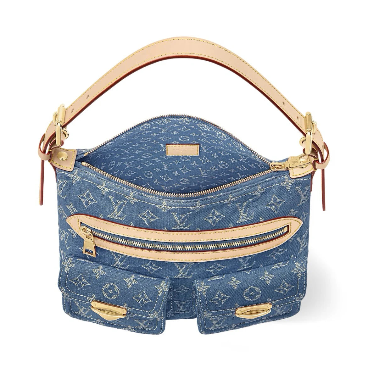 OUVALIA Luxury Edit | Louis Vuitton Monogram Baggy Bleu Denim Shoulder Bag