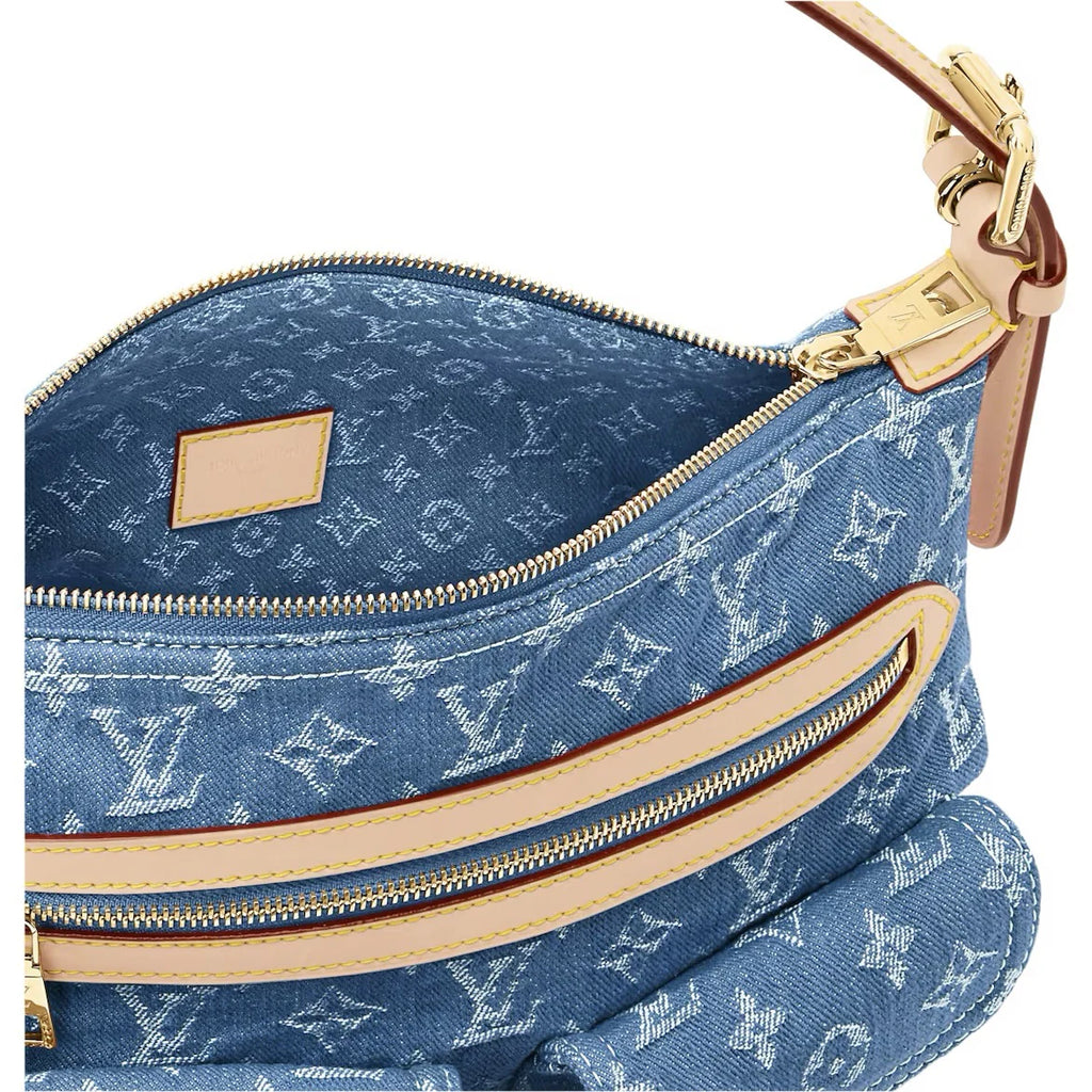 OUVALIA Luxury Edit | Louis Vuitton Monogram Baggy Bleu Denim Shoulder Bag