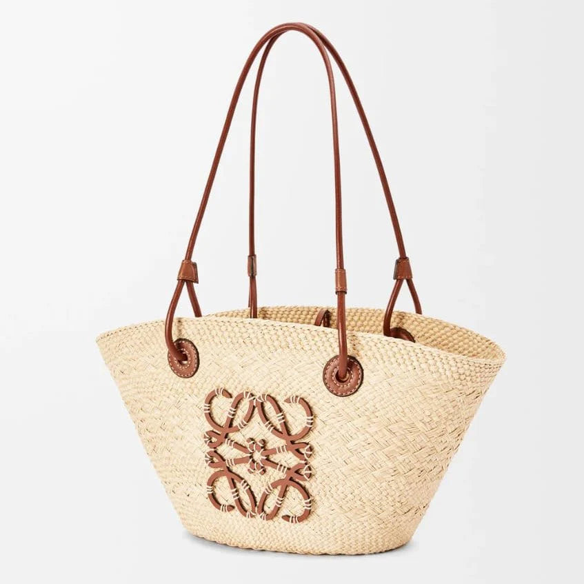OUVALIA Luxury Edit | Loewe Anagram Basket Bag in Iraca Palm