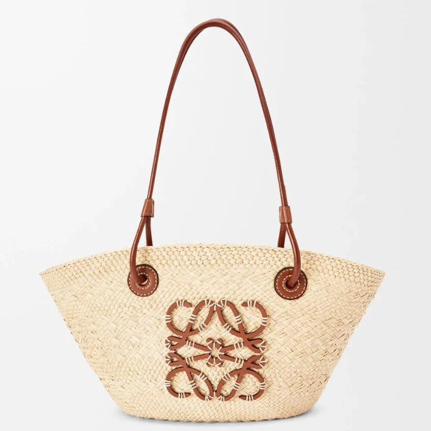 OUVALIA Luxury Edit | Loewe Anagram Basket Bag in Iraca Palm