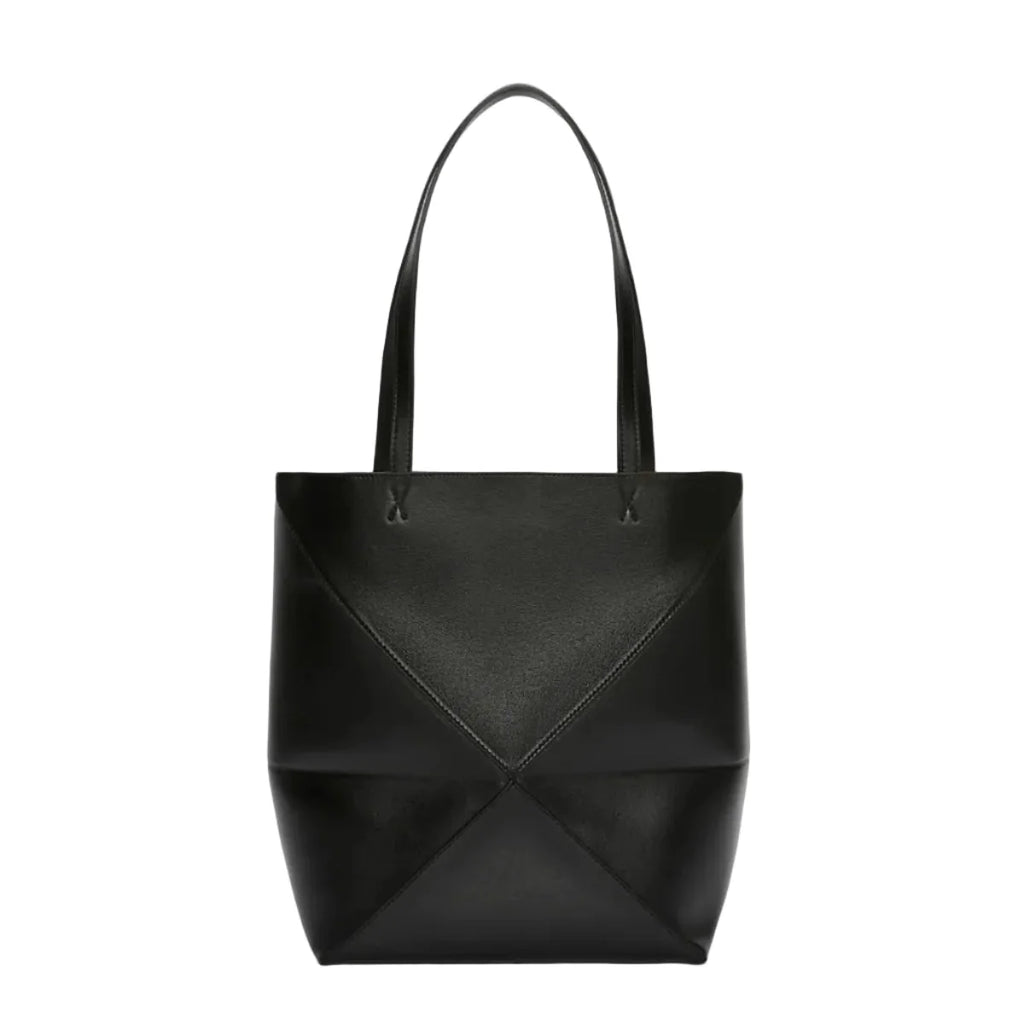 OUVALIA Luxury Edit | Loewe Medium Puzzle Fold Tote In Shiny Calfskin